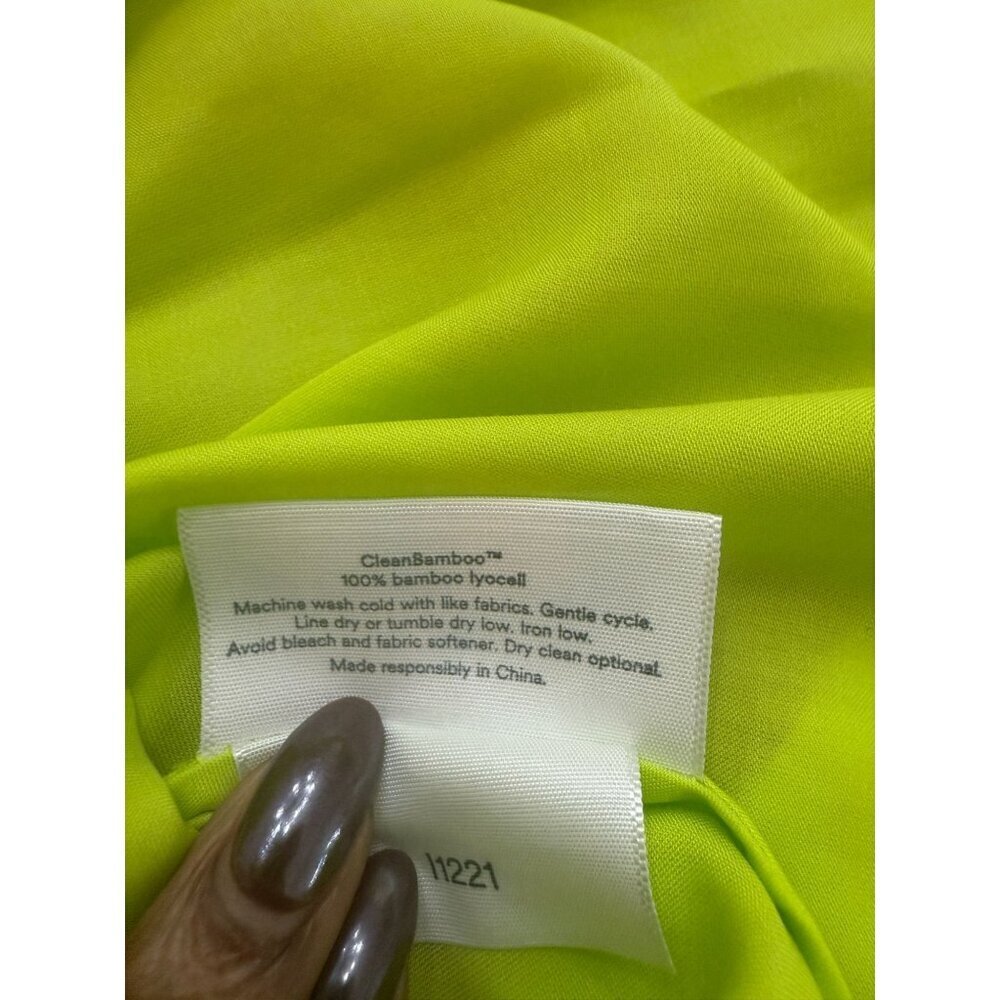 NWT Silky Bamboo Slip Dress Lime Green Soft Cooling Fabric, Date Night, Size XS - Picture 5 of 6